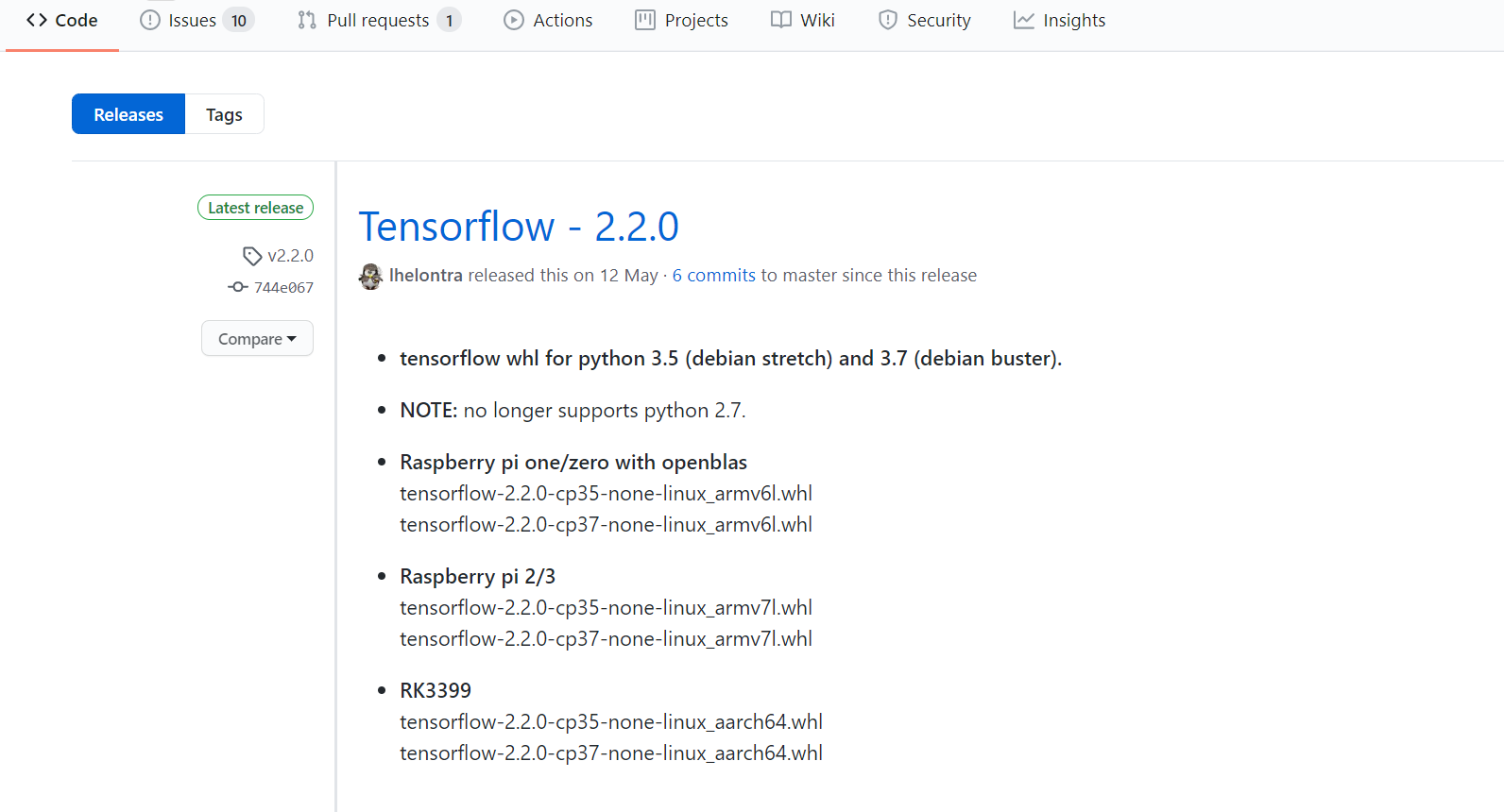 树莓派4B如何安装Tensorflow