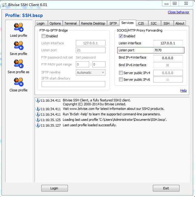 Bitvise SSH Client使用教程