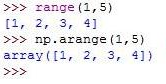 python中arange是什么意思
