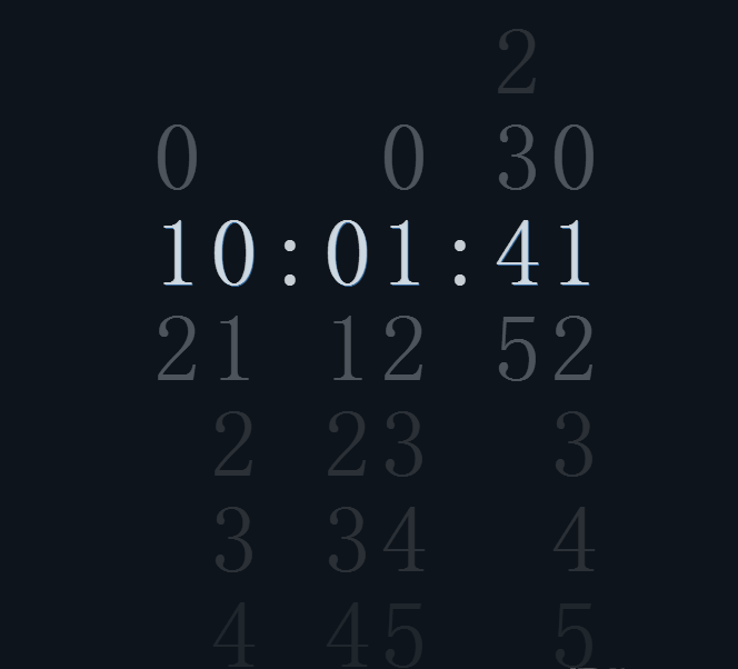 JS+CSS怎么实现滚动数字时钟效果