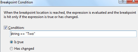 vs2010如何根据字符串内容添加断点