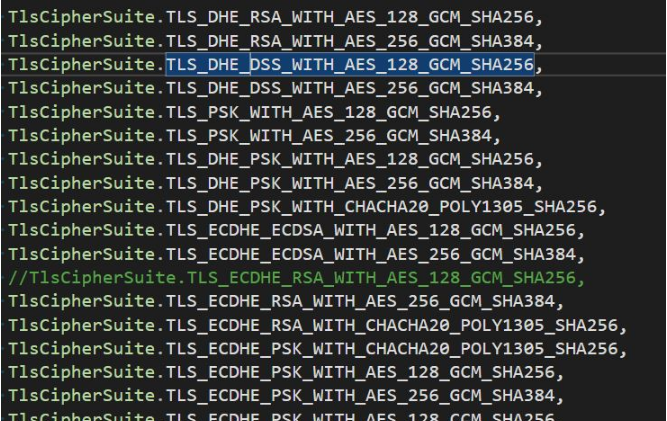 .NET Core怎么配置TLS Cipher