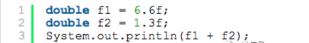 Java中6.6f+1.3f !过程是怎样的
