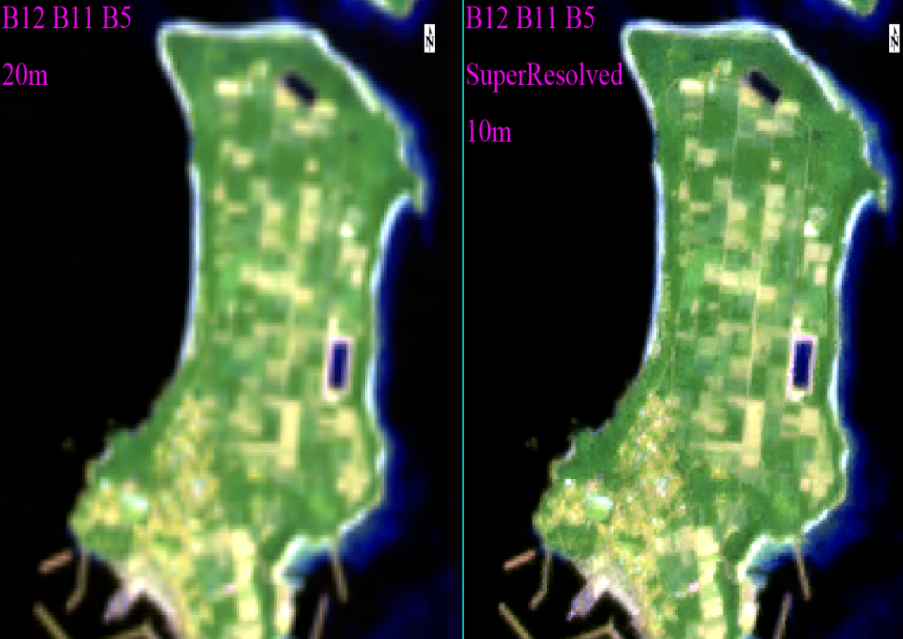 ESA SNAP中超分模块处理Sentinel-2数据效果图是怎样的