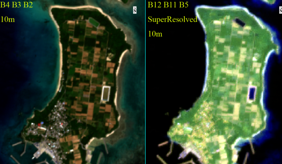 ESA SNAP中超分模块处理Sentinel-2数据效果图是怎样的