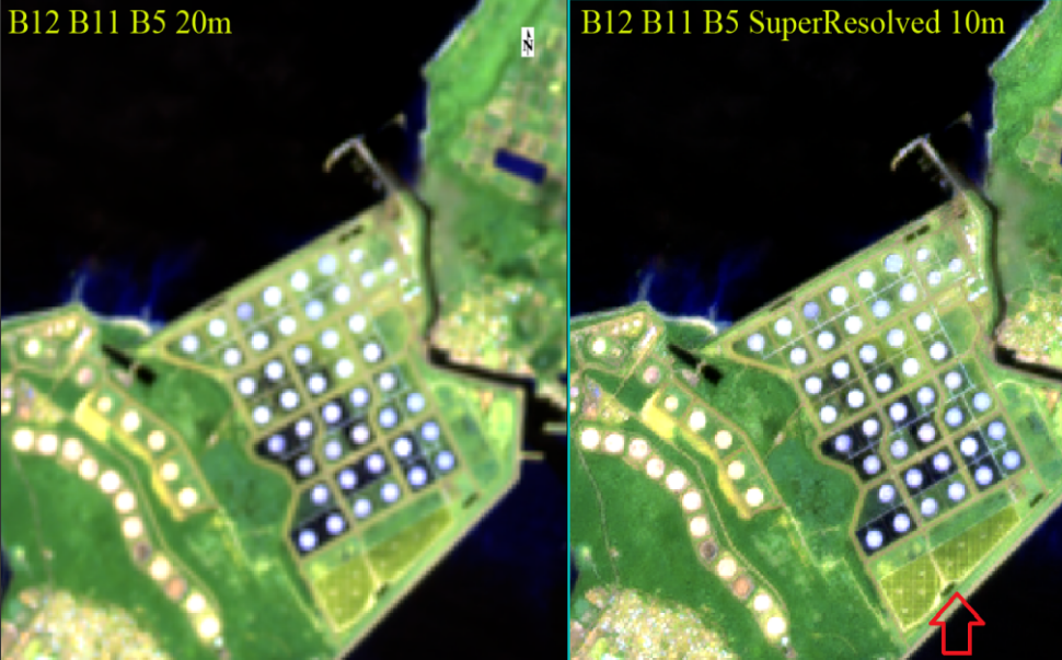 ESA SNAP中超分模块处理Sentinel-2数据效果图是怎样的