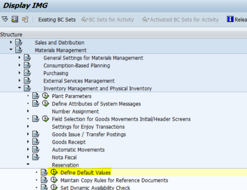 SAP MM MB21創(chuàng)建預(yù)留單據(jù)時候M標(biāo)記是否自動勾選