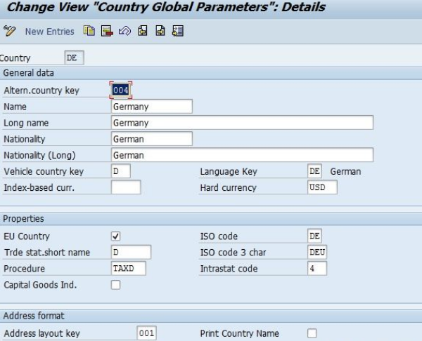 如何解析SAP FICO定义国家代码