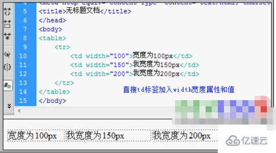 css的td寬度怎么定義與設置