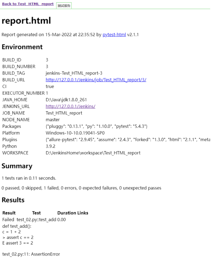 Jenkins如何使用publish html report插件展示HTML报告