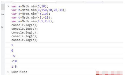 JavaScript中怎么求两个数的最小值