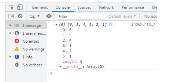 JavaScript怎么让数组倒序