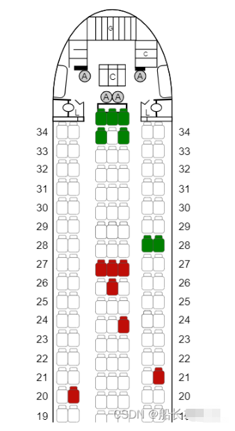 Vue ECharts怎么实现机舱座位选择展示功能