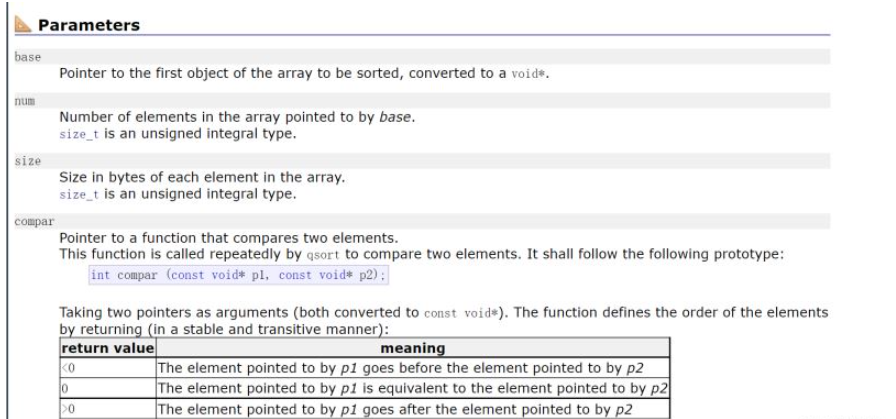 C语言的qsort()函数如何使用  c语言 第1张