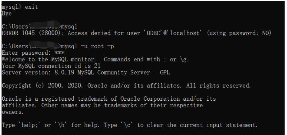 Mysql:ERROR 1045 (28000):Access denied for user ‘root‘@‘localhost‘ (using password: NO)如何解决