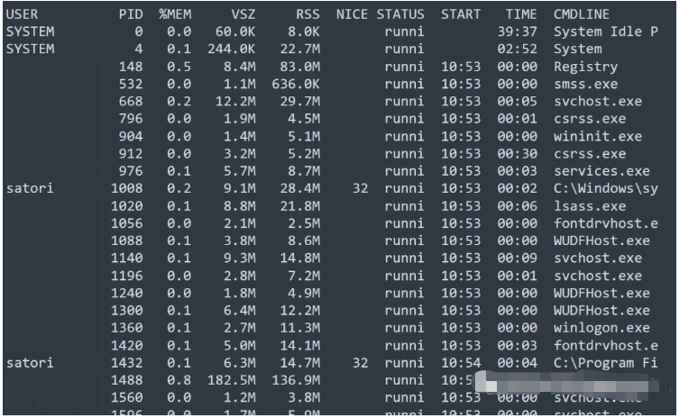 Python怎么利用psutil实现获取硬件,网络和进程信息