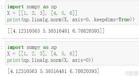 Python中np.linalg.norm()怎么使用