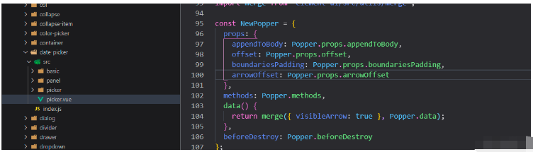 elementui时间日期选择器el-date-picker报错Prop being mutated:"placement"如何解决