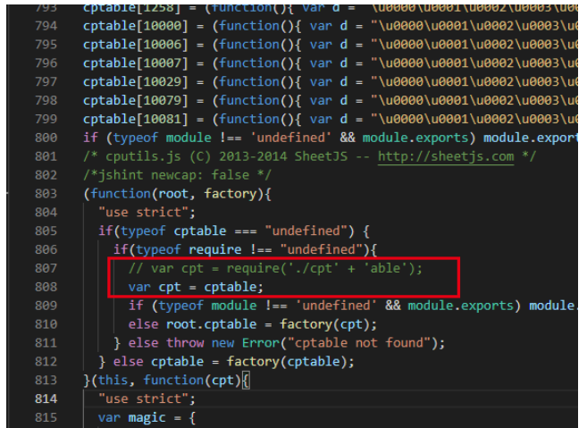 javascript运行报错 * ./cptable in ./node_modules/xlsx-style/dist/cpexcel.js怎么解决  javascript 第2张