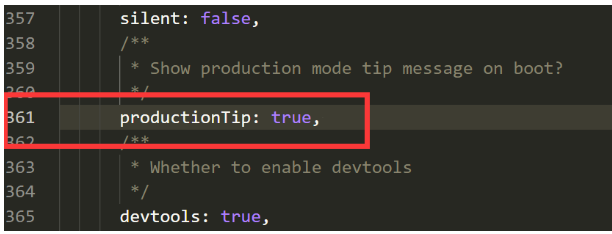 Vue.config.productionTip=false不起作用如何解决