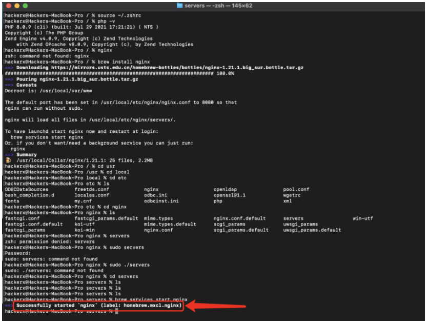mac怎么用brew安装nginx服务器  nginx 第3张