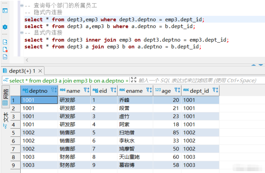 MySQL中的多表联合查询功能怎么使用