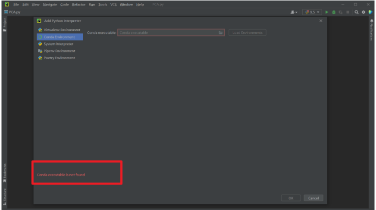 Python解釋器出現(xiàn)Conda?executable?is?not?found錯誤如何解決