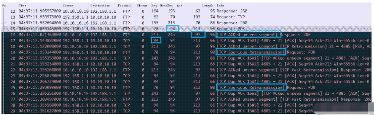 Wireshark TS FTP传输失败问题如何解决