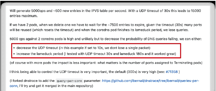 IPVS下CoreDNS滾動(dòng)更新解析失敗原理是什么