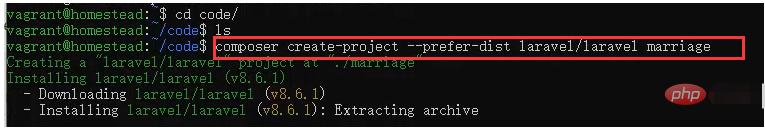 Homestead怎么安装运行laravel项目