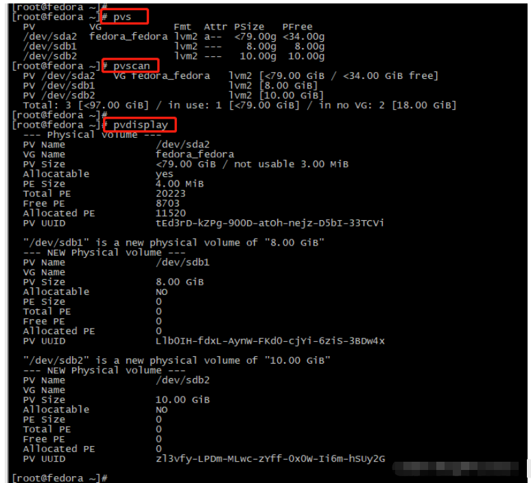 Linux磁盘管理之LVM磁盘操作命令怎么使用  linux 第7张