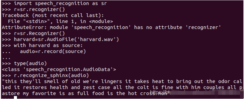 Linux下怎么用python实现语音识别功能