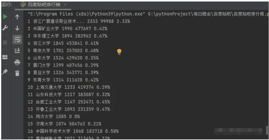 怎么使用Python采集某度贴吧排行榜