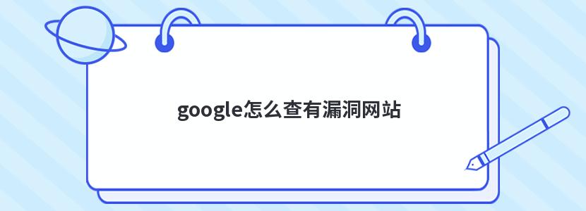 google怎么查有漏洞网站