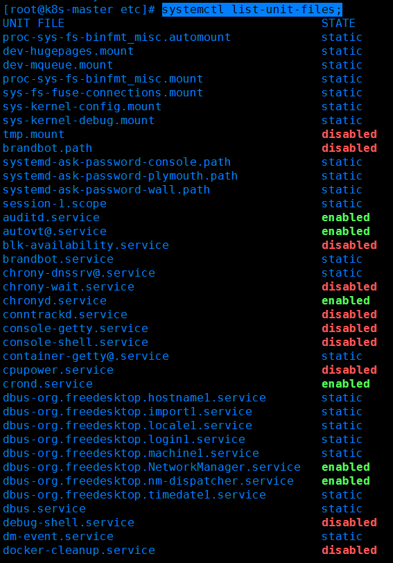 centos7如何查看服務列表