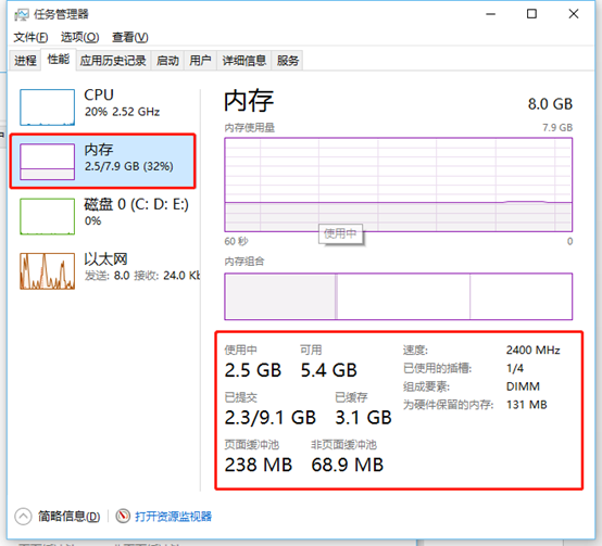 如何查看内存使用情况