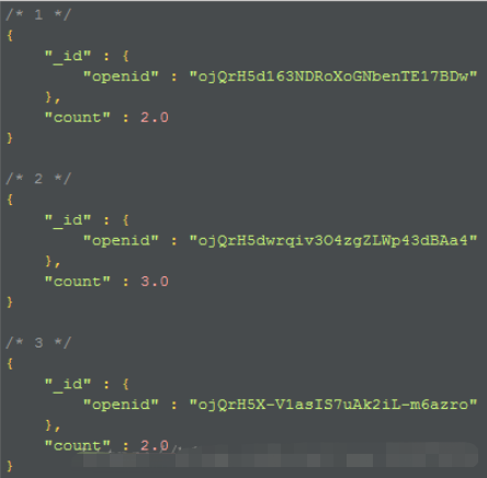 mongodb如何查询重复数据的条数