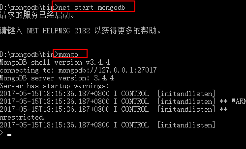 cmd如何连接mongodb