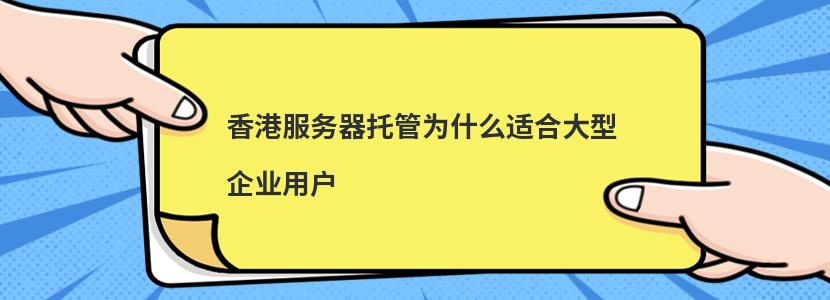 香港服务器托管为什么适合大型企业用户