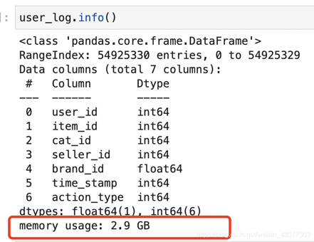 python数据分析之DataFrame内存优化的方法