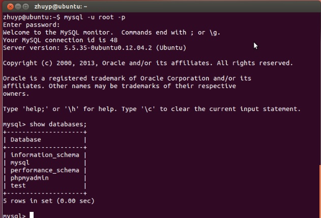 Ubuntu下如何安装并配置mysql
