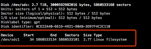 Ubuntu如何挂载3T硬盘或大于2T的磁盘