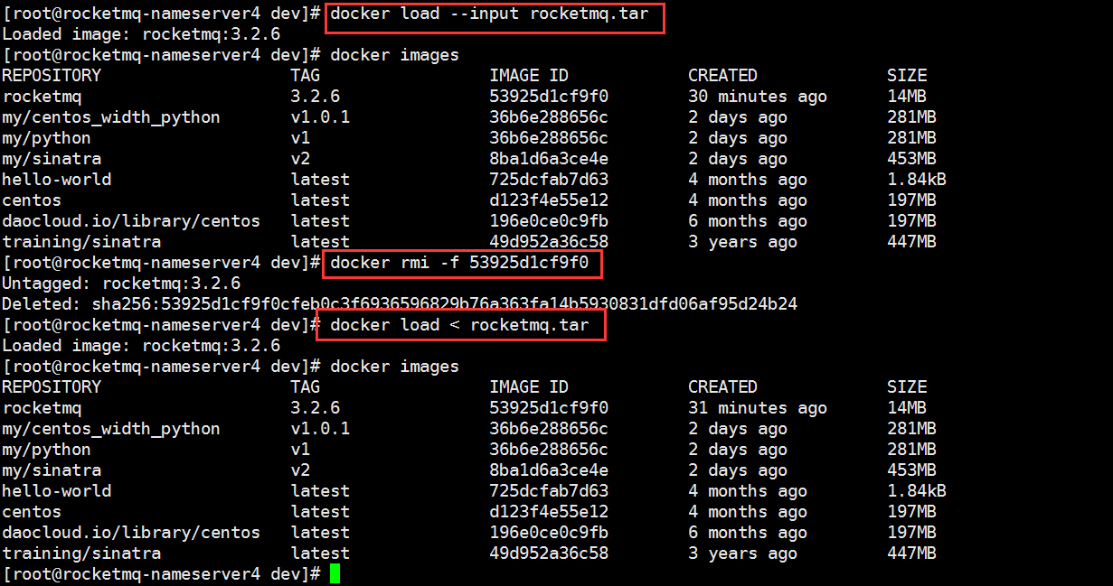 Docker本地导入镜像/保存镜像/载入镜像/删除镜像的方法