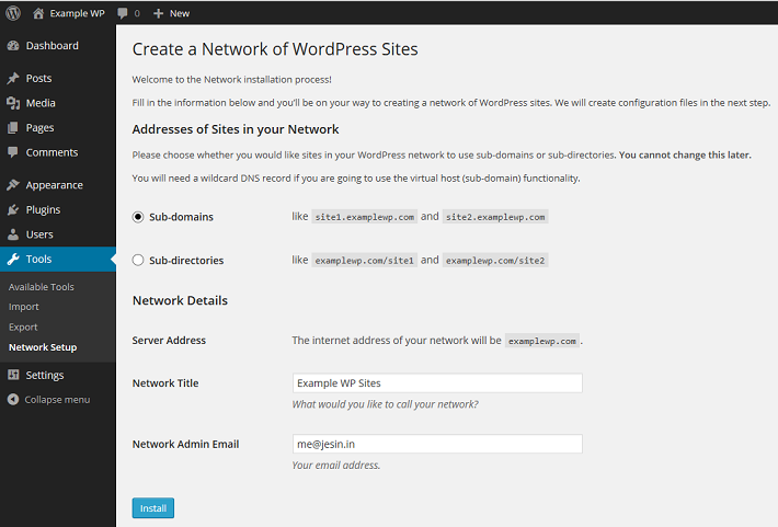 Nginx环境下WordPress的多站点功能怎么配置