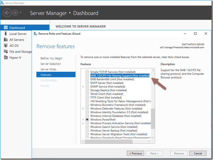 Windows服务器如何启用/禁用SMBv1、SMBv2和SMBv3