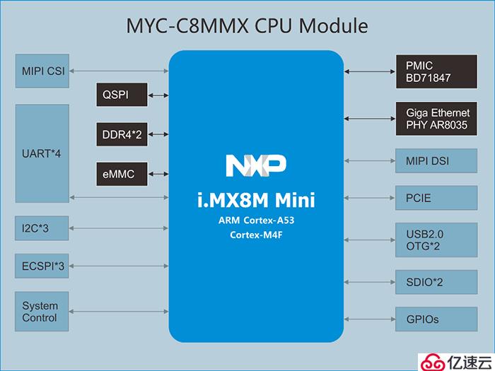 NXP i.MX8M Mini系列芯片的MYD-C8MMX開