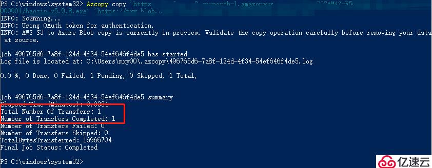 ​Azure Storage系列之使用AzCopy迁移S3数