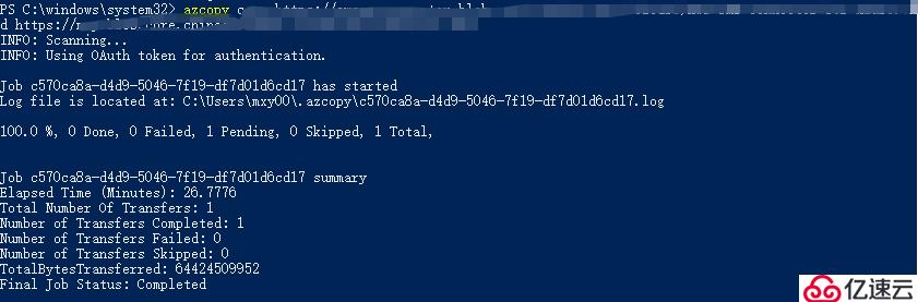 ​Azure Storage系列之使用AzCopy在blob