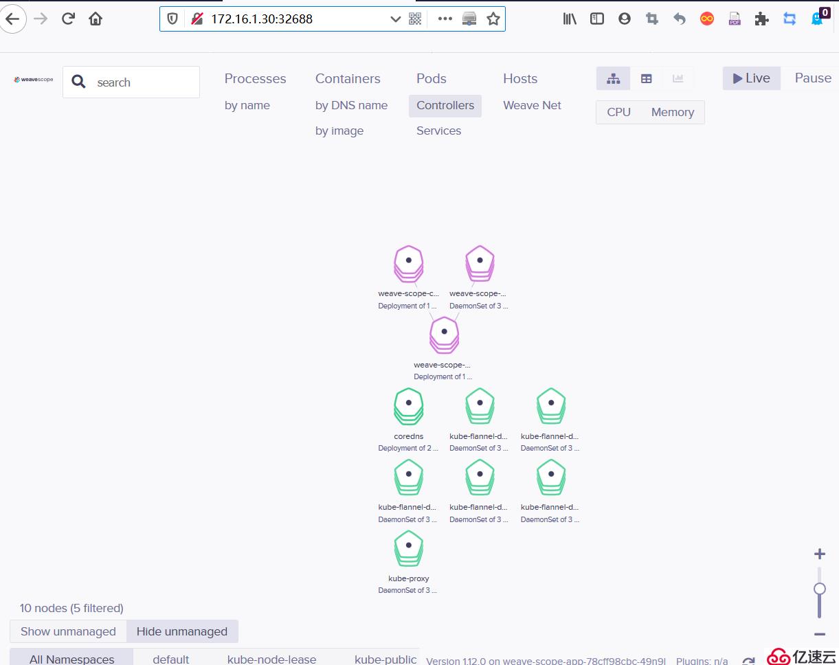 kubernetes Weave Scope的安装和使用