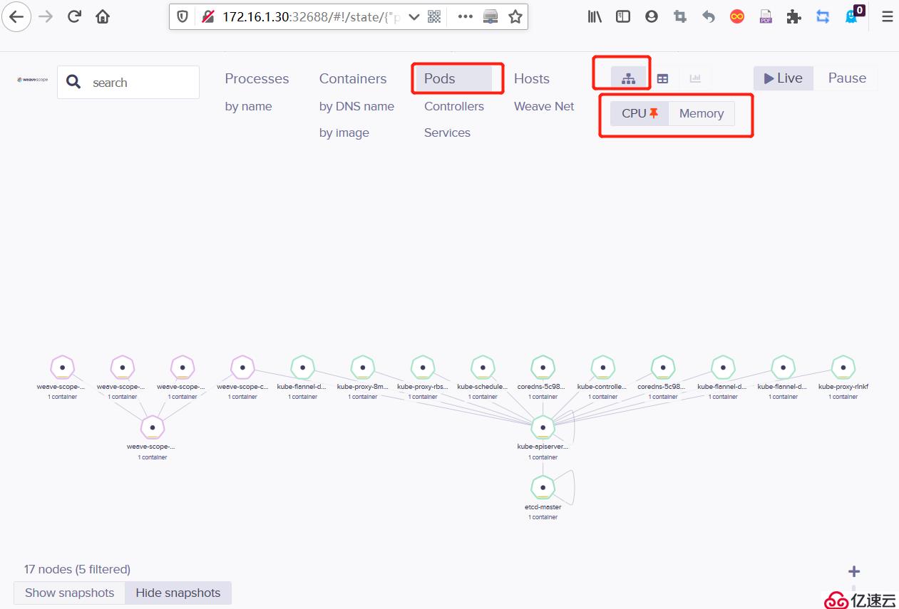 kubernetes Weave Scope的安装和使用